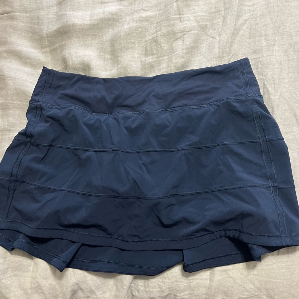 Lululemon Pace Rival navy skirt, size 8, $30